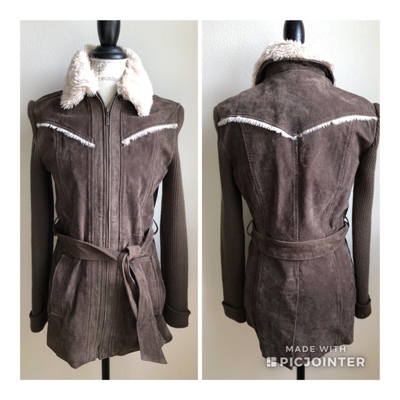 Marcelle Renee Leather Jackets & Blazers - Marcelle Renee Leather | Zippered Jacket with Belt